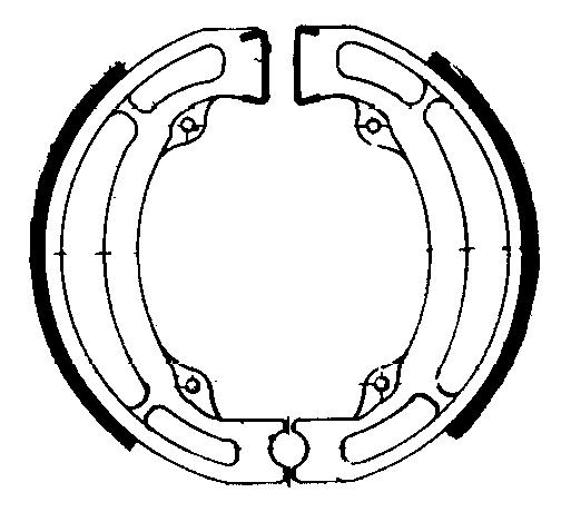 Set saboti frână FERODO față/spate, 110 × 25 mm