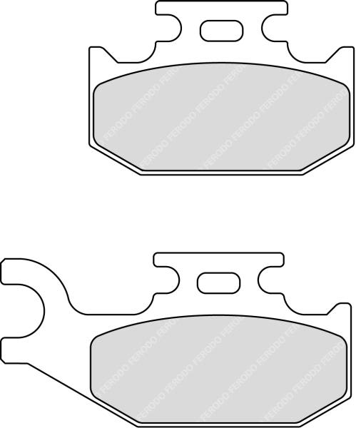 Set plăcuțe frână disc FERODO înălțime 40,9 mm, înălțime 2 40,9 mm, lungime 82,2 mm, lungime 2 62,1 mm