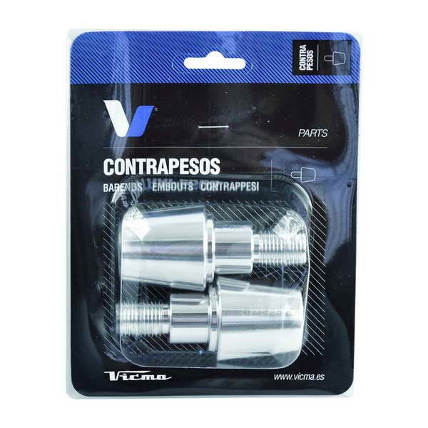 Capete ghidon VICMA argintiu, 13,5 mm