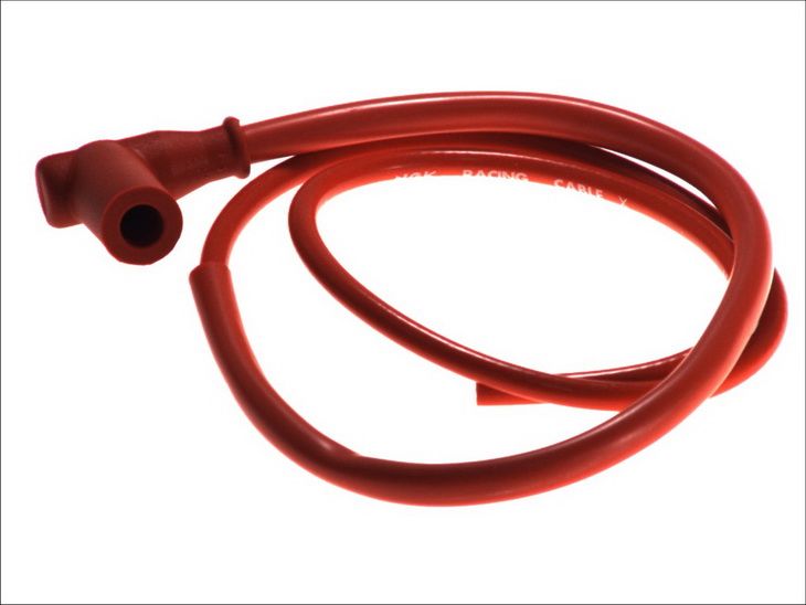 Fișă bujie NGK filet 10, lungime 100 cm, roșu, cauciuc, 14 mm