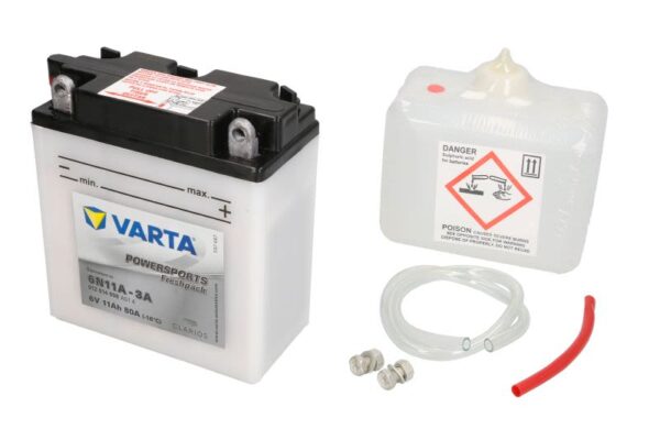 Baterie pornire VARTA 122 × 61 × 135 mm, 6 V, 11 Ah, 80 A, 3 A