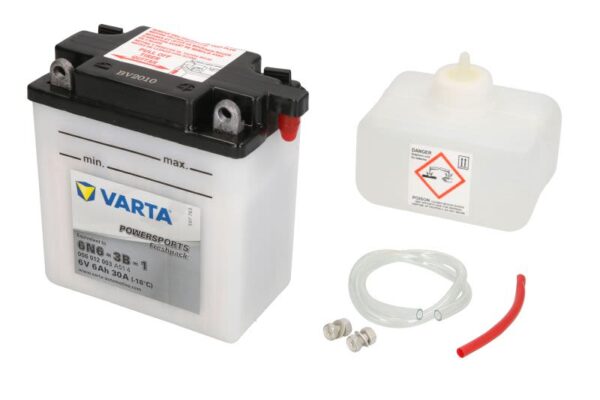 Baterie pornire VARTA 100 × 57 × 110 mm, 6 V, 6 Ah, 30 A, 6N6-3B-1 pentru BENELLI 125 100-500 1970