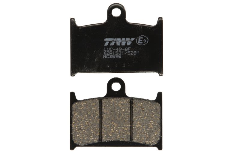 Set plăcuțe frână disc TRW față, organic, utilizare off-road/stradă/scuter, 54,9 × 69,8 × 8,5 mm