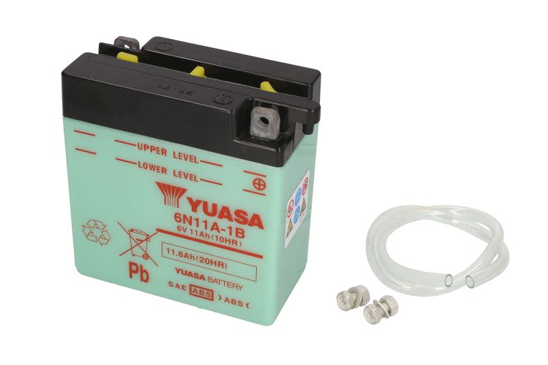 Baterie pornire YUASA 122 × 62 × 131 mm, 6 V, 12 Ah, 0,4 l, 6N11A-1B