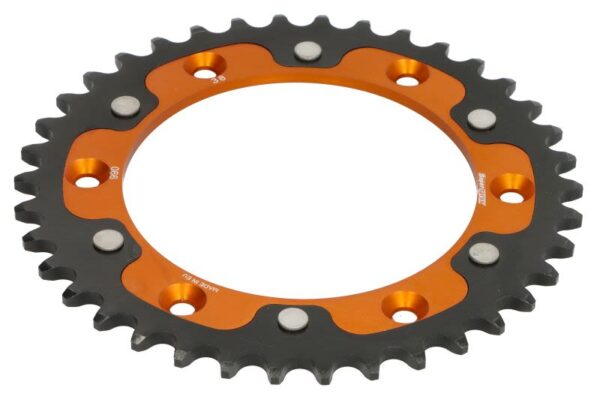 Foaie lanț SUPERSPROX spate, 38 dinți, aluminiu pentru CF MOTO MT; GAS GAS EC, MC; HUSABERG FC, FE, FS