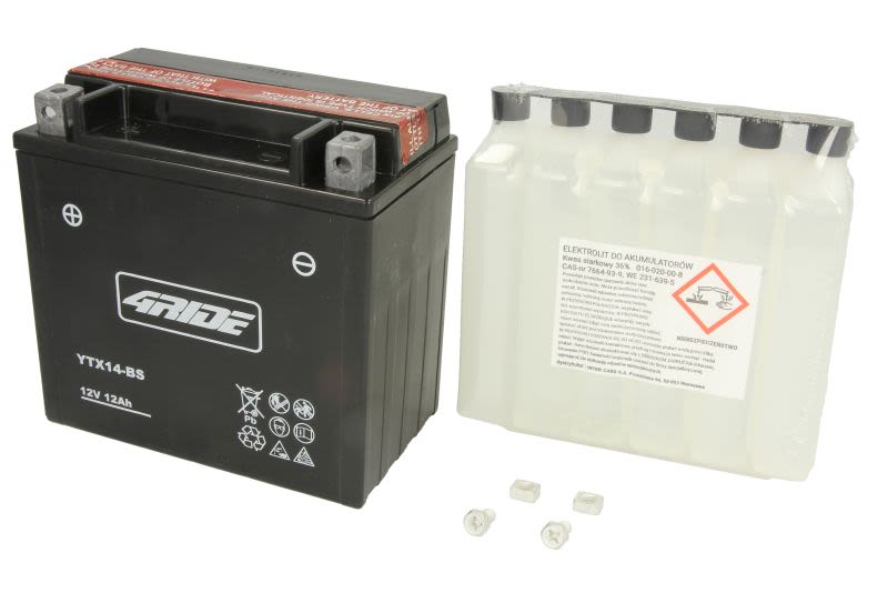 Baterie pornire 4 RIDE 152 × 88 × 147 mm, 12 V, 12,6 Ah, 200 A, YTX14-BS