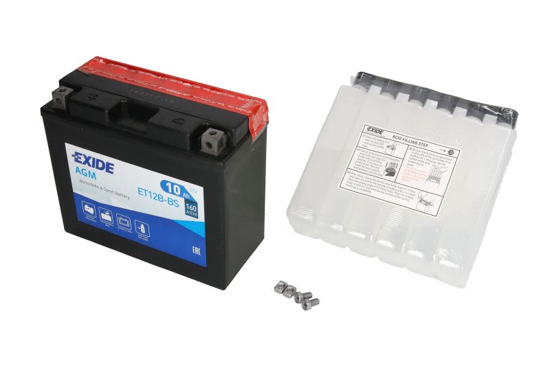 Baterie pornire EXIDE 150 × 70 × 130 mm, 12 V, 10 Ah, 160 A, YT12B-BS