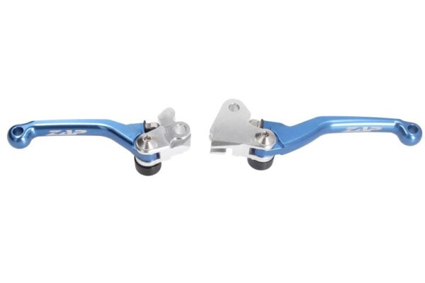 Set manete frână și ambreiaj ZAP TECHNIX albastru pentru KAWASAKI KX 250/450 2005-2012