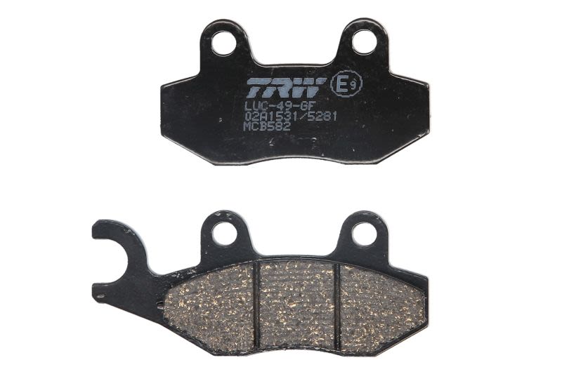 Set plăcuțe frână disc TRW înălțime 41,9 mm, lungime 76,9 mm, față, material Organic