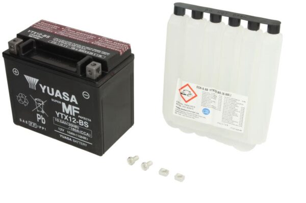 Baterie pornire YUASA 150 × 87 × 130 mm, 12 V, 11 Ah, 180 A, YTX12-BS pentru AEON COBRA 50-134