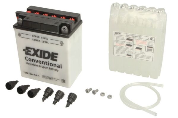 Baterie pornire EXIDE 135 × 80 × 160 mm, 12 V, 12 Ah, 115 A, 4 A pentru DUCATI SS 100-1731
