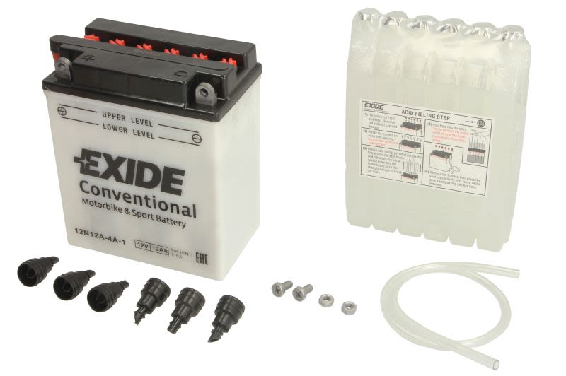 Baterie pornire EXIDE 135 × 80 × 160 mm, 12 V, 12 Ah, 115 A, 4 A