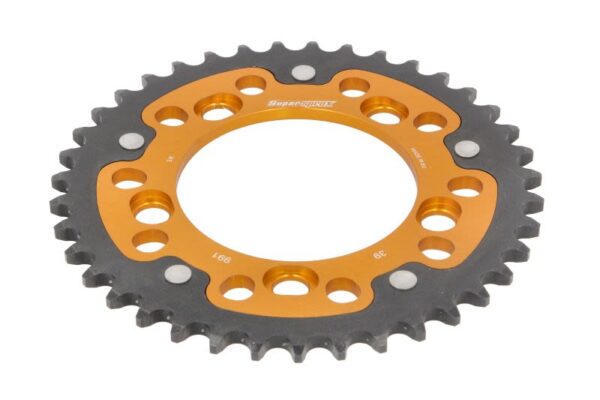 Foaie lanț SUPERSPROX diametru 14,3 mm, diametru 101,0 mm, culoare Portocaliu, material Aluminiu