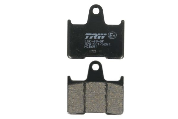 Set plăcuțe frână disc TRW înălțime 57,1 mm, lungime 59,7 mm, față, material Organic