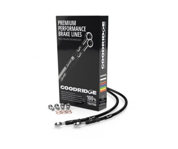 Conductă frână împletită GOODRIDGE față/spate, negru pentru YAMAHA YZF-R1 1000 2009-2019