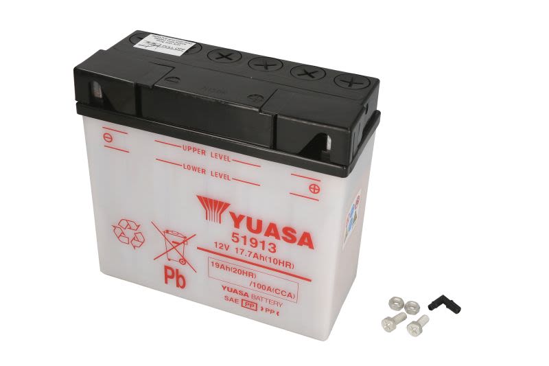 Baterie pornire YUASA 186 × 82 × 171 mm, 12 V, 19 Ah, 100 A, 1 l