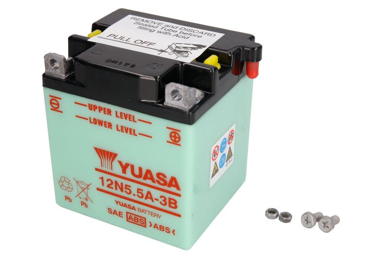 Baterie pornire YUASA 103 × 90 × 114 mm, 12 V, 6 Ah, 58 A, 5 A, 0,5 l