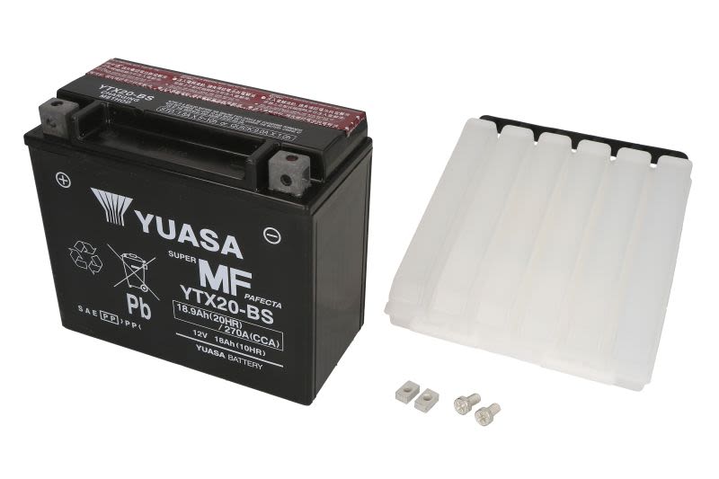 Baterie pornire YUASA 175 × 87 × 155 mm, 12 V, 19 Ah, 270 A, YTX20-BS