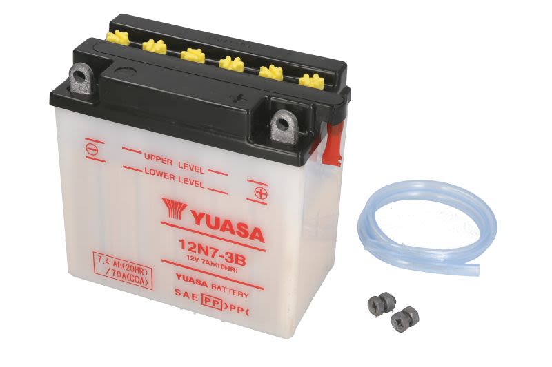 Baterie pornire YUASA 7,0 Ah, cantitate necesară de electrolit 0,5 l, înălțime 133,0 mm, lungime 135,0 mm