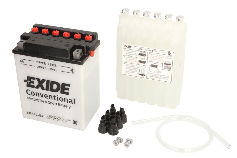 Baterie pornire EXIDE 134 × 89 × 166 mm, 12 V, 14 Ah, 145 A, YB14L-B2