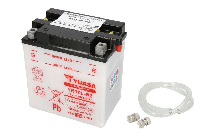 Baterie pornire YUASA 135 × 90 × 145 mm, 12 V, 12 Ah, 120 A, 0,8 l, YB10L-B2