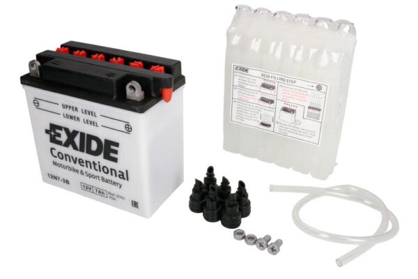 Baterie pornire EXIDE 120 × 60 × 130 mm, 12 V, 5 Ah, 40 A, 12N5-3B pentru KAWASAKI AR 125-650 1968