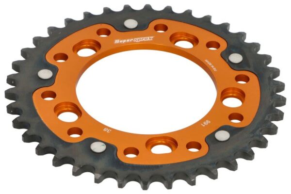 Foaie lanț SUPERSPROX diametru 14,3 mm, diametru 101,0 mm, culoare Portocaliu, material Aluminiu