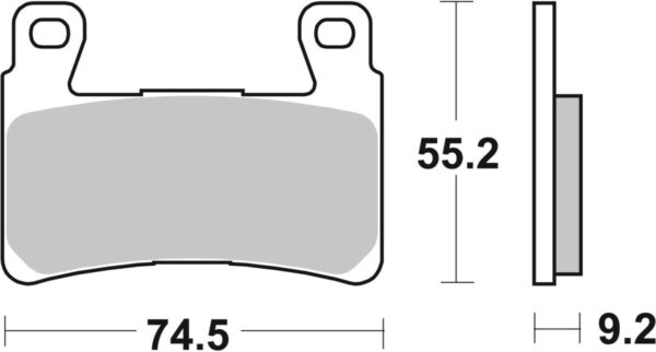 Set plăcuțe frână disc BREMBO înălțime 55,2 mm, lungime 74,5 mm, lățime 74,5 mm, SA