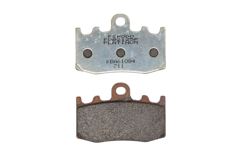 Set plăcuțe frână disc FERODO față, platină P, utilizare stradă, 51,8 × 77,6 × 8,5 mm