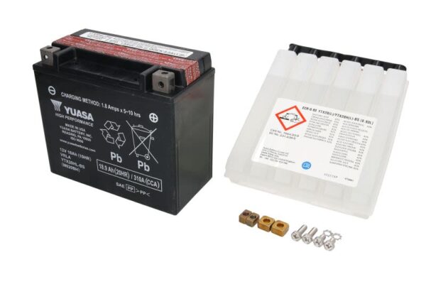 Baterie pornire YUASA 175 × 87 × 155 mm, 12 V, 19 Ah, 310 A, YTX20HL-BS pentru BOMBARDIER OUTL