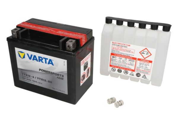 Baterie pornire VARTA 152 × 88 × 131 mm, 12 V, 10 Ah, 150 A, YTX12-BS pentru AEON COBRA 50-134