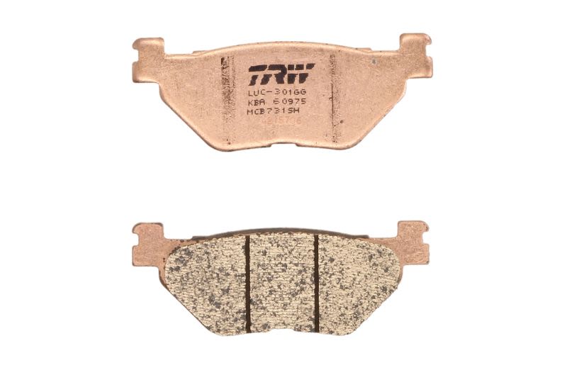 Set plăcuțe frână disc TRW spate, sinterizat SH, utilizare competiție/stradă, 38,1 × 99,6 × 9,5 mm