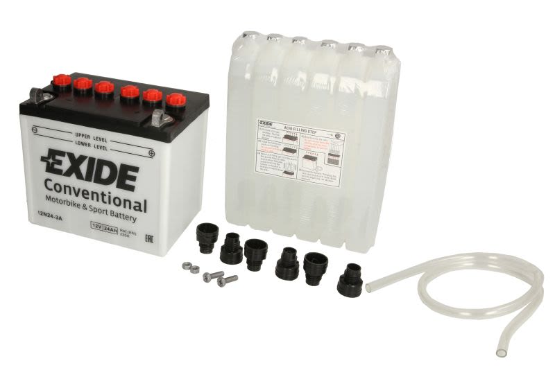 Baterie pornire EXIDE 185 × 125 × 175 mm, 12 V, 24 Ah, 220 A, 3 A