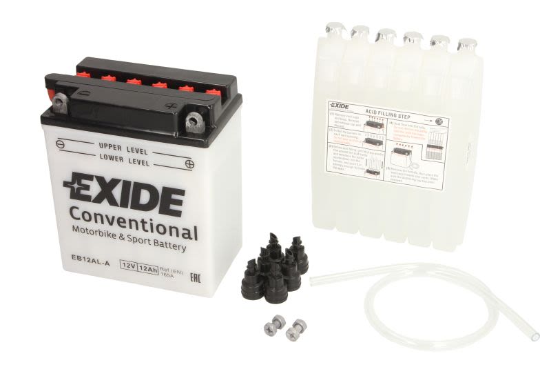 Baterie pornire EXIDE 134 × 80 × 160 mm, 12 V, 12 Ah, 165 A, YB12AL-A