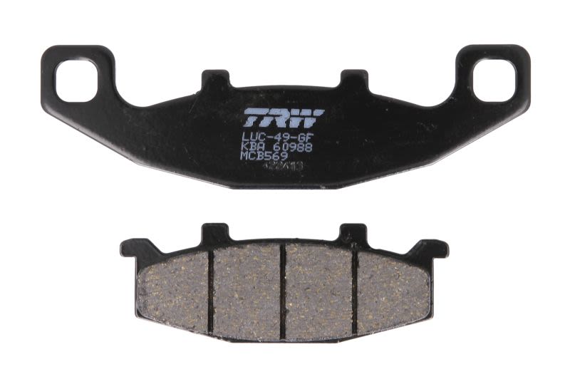 Set plăcuțe frână disc TRW față/spate, organic, utilizare off-road/stradă/scuter, 41,7 × 141 × 8,5 mm