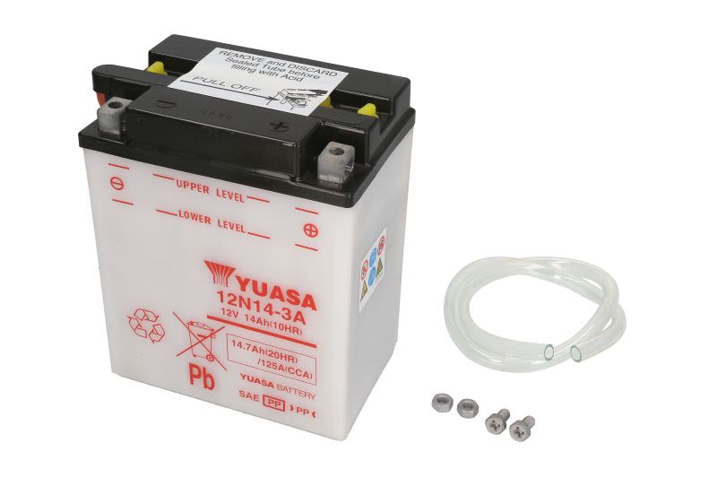 Baterie pornire YUASA 15,0 Ah, cantitate necesară de electrolit 0,8 l, înălțime 166,0 mm, lungime 134,0…
