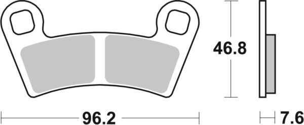 Set plăcuțe frână disc BREMBO înălțime 46,8 mm, lungime 96,2 mm, lățime 96,2 mm, SD