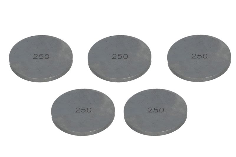 Set pastile reglaj joc supape TOURMAX oțel, · Ø29,5 × 2,5 mm