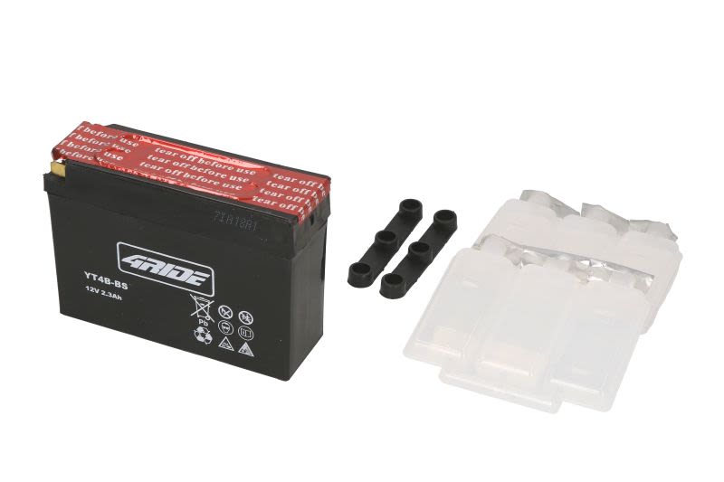 Baterie pornire 4 RIDE 114 × 39 × 86 mm, 12 V, 2,3 Ah, 40 A, YT4B-BS