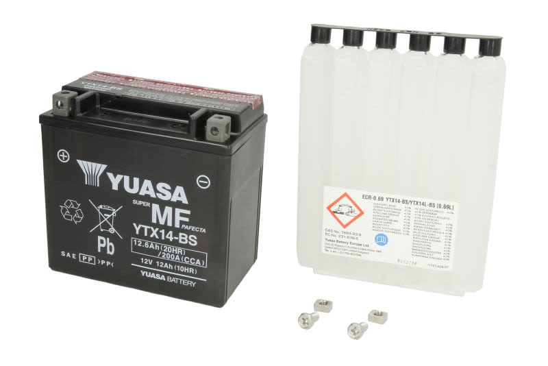 Baterie pornire YUASA 150 × 87 × 145 mm, 12 V, 13 Ah, 210 A, YTX14-BS