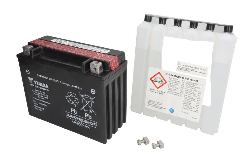 Baterie pornire YUASA 205 × 87 × 162 mm, 12 V, 22 Ah, 350 A, YTX24HL-BS