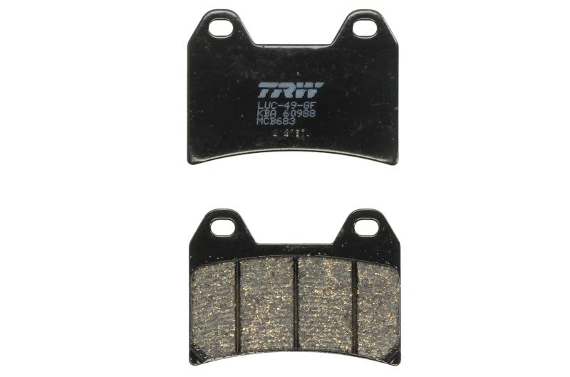 Set plăcuțe frână disc TRW înălțime 55,5 mm, lungime 74,9 mm, față, material Organic