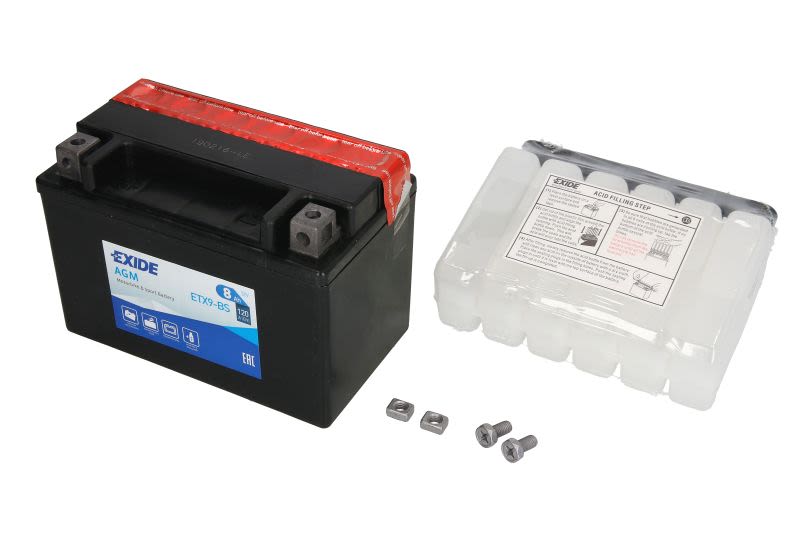Baterie pornire EXIDE 150 × 87 × 105 mm, 12 V, 8 Ah, 120 A, YTX9-BS