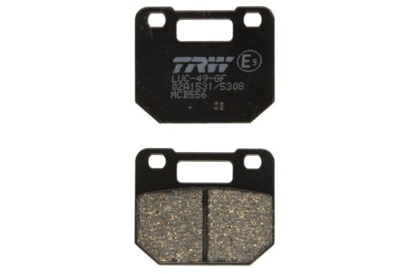 Set plăcuțe frână disc TRW înălțime 43,9 mm, lungime 52,4 mm, față, material Organic