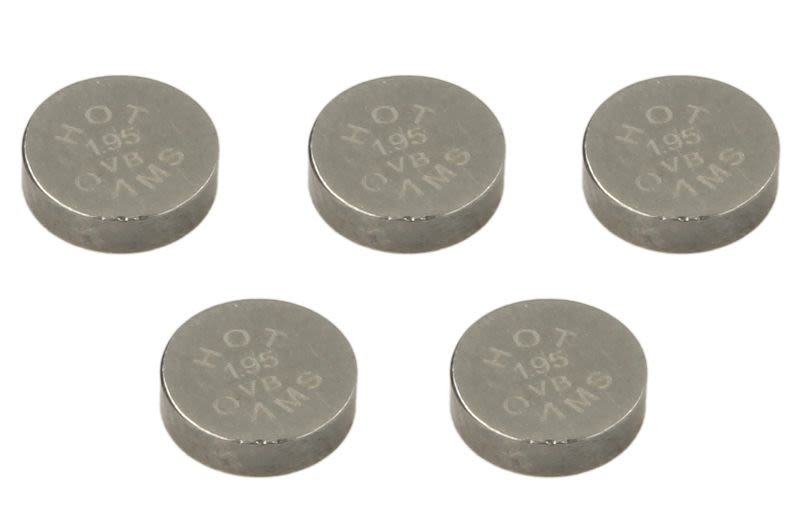 Set pastile reglaj joc supape 4 RIDE diametru 7,48 mm, tip motor 4T, grosime · Ø7,48 × 1,95 mm