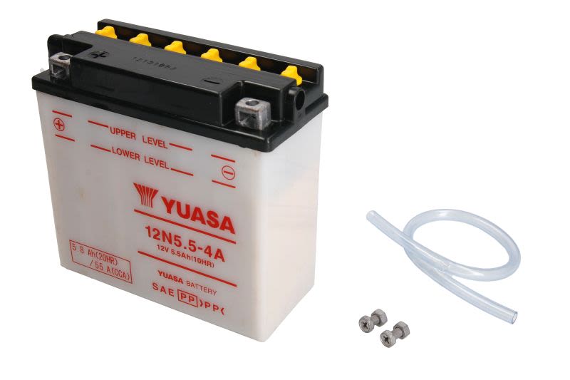 Baterie pornire YUASA 6,0 Ah, cantitate necesară de electrolit 0,4 l, înălțime 130,0 mm, lungime 135,0 mm