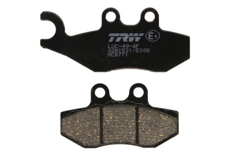 Set plăcuțe frână disc TRW înălțime 41,9 mm, lungime 76,7 mm, față, material Organic