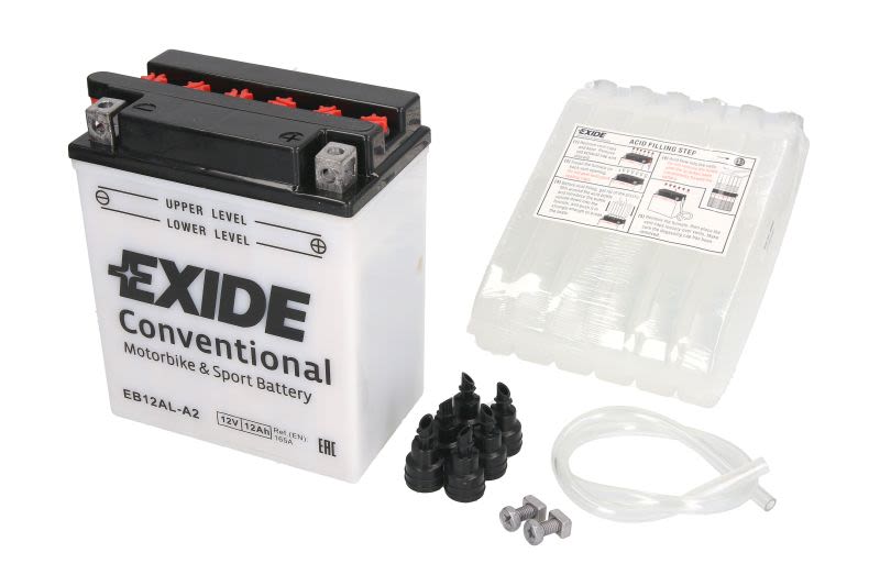 Baterie pornire EXIDE 134 × 80 × 160 mm, 12 V, 12 Ah, 165 A, YB12AL-A2