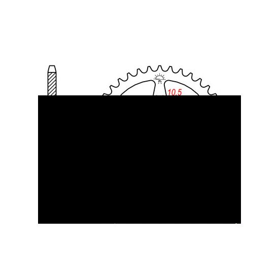 Foaie lanț JT diametru 10,5 mm, diametru 80,0 mm, material Oțel, tip lanț 520