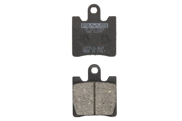 Set plăcuțe frână disc RMS înălțime 53,5 mm, lungime 45,0 mm, față, material Organic
